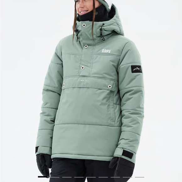 Faded green Puffer W Dope snow jacket in XL - Picture 3 of 4